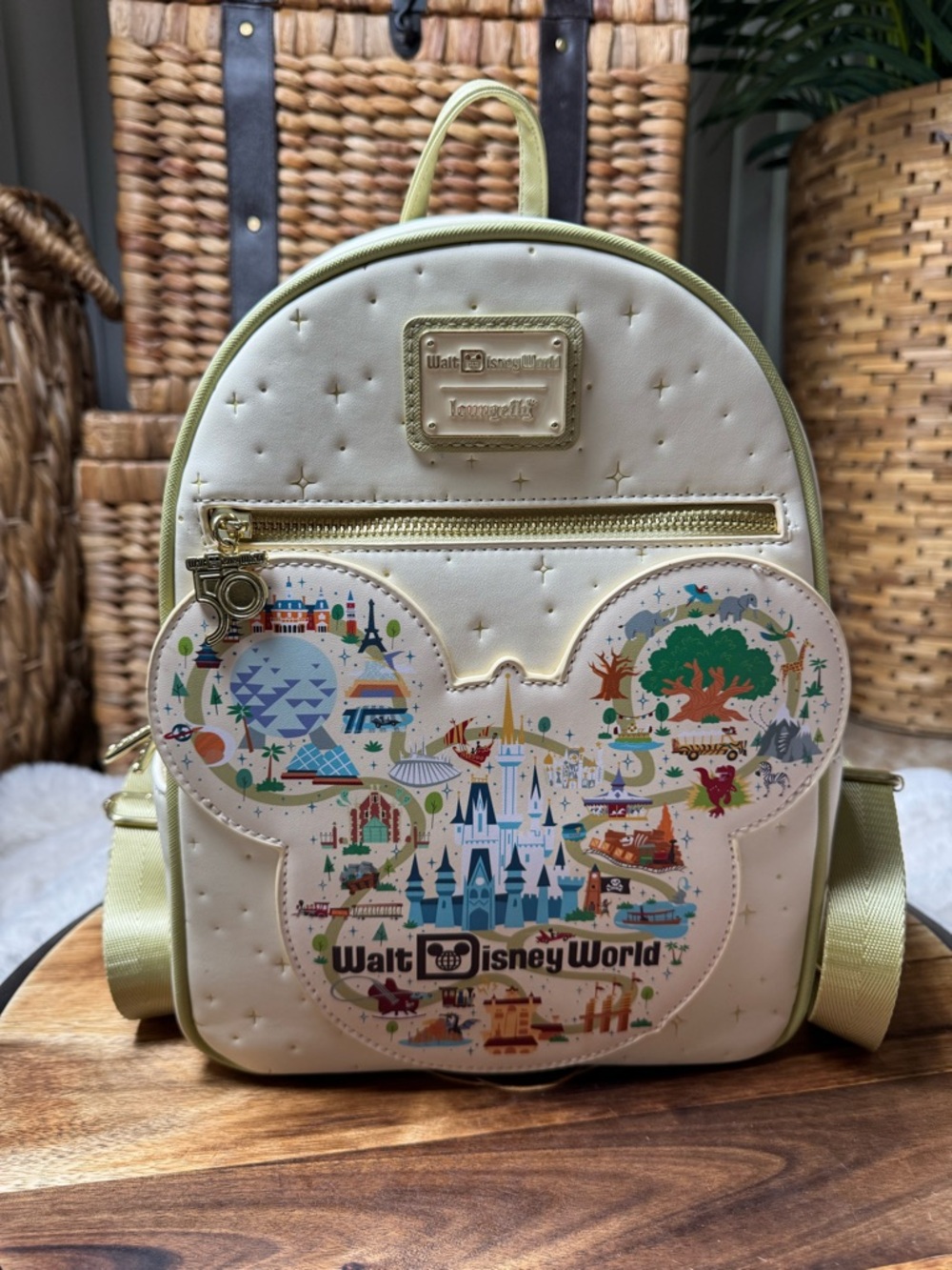 Walt Disney World 50th Anniversary Park map Loungefly backpack